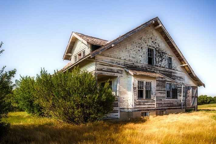 Exterior de una vivienda antigua