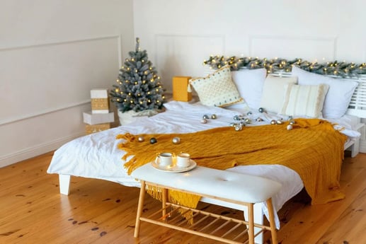 Decoración de un cuarto navideño